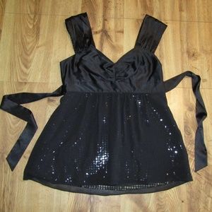 Express Babydoll Tie Back Top